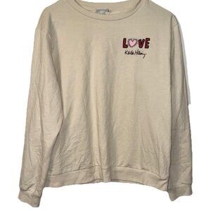 Keith Haring Love Cream Sweatshirt Size Large